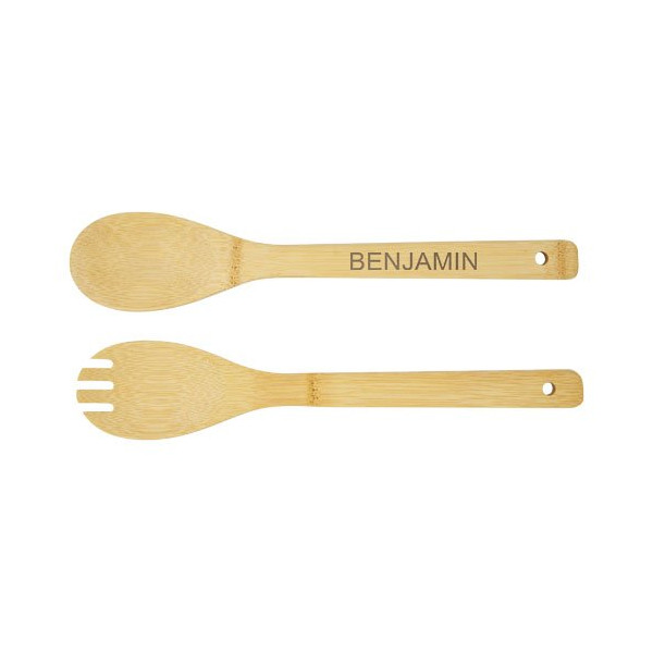 Ciotola e utensili Argulls in bambù per insalata