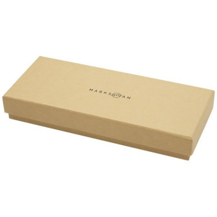 Set regalo con penna a sfera e penna roller in alluminio riciclato Apolys-inchiostro nero