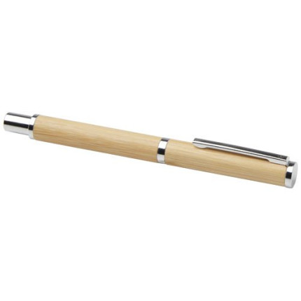 Set regalo con penna a sfera e penna roller in alluminio riciclato Apolys-inchiostro nero