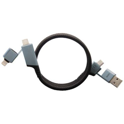 Cavo di ricarica magnetico ultraveloce 4 in 1 in PET riciclato da 100 W SCX.design C52