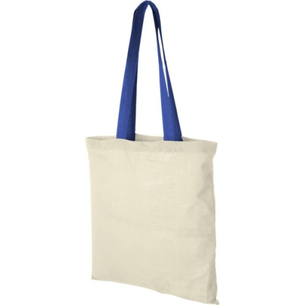 Shopper in cotone 100 g/m² con manici colorati...