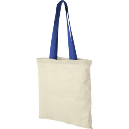 Shopper in cotone 100 g/m² con manici colorati Nevada - 7L