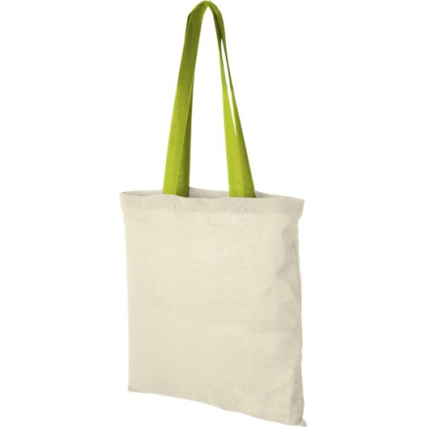 Shopper in cotone 100 g/m² con manici colorati...