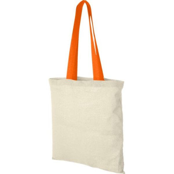 Shopper in cotone 100 g/m² con manici colorati...