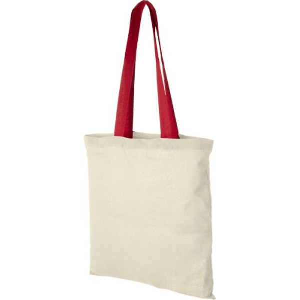 Shopper in cotone 100 g/m² con manici colorati...