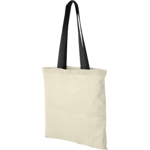 Shopper in cotone 100 g/m² con manici colorati...