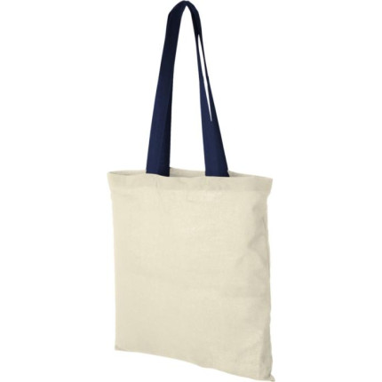 Shopper in cotone 100 g/m² con manici colorati Nevada - 7L