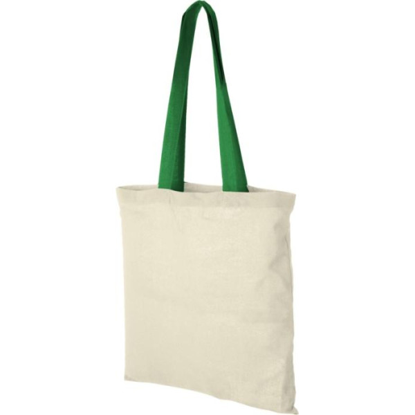 Shopper in cotone 100 g/m² con manici colorati...