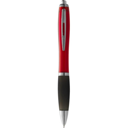 Penna a sfera Nash con fusto colorato e impugnatura nera-inchiostro nero