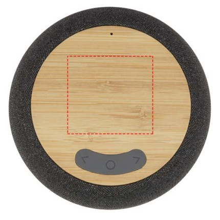 Speaker Bluetooth® con stazione di ricarica wireless in bambù/PET riciclato Ecofiber