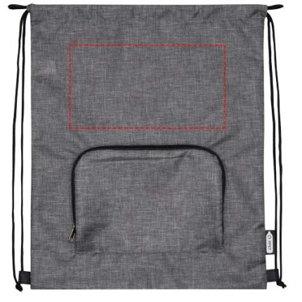 Borsa pieghevole con coulisse in materiale riciclato Ash - 7L