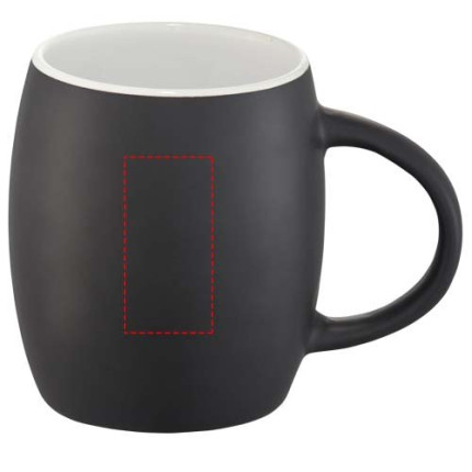 Tazza in ceramica Heart con coperchio in legno da 400 ml