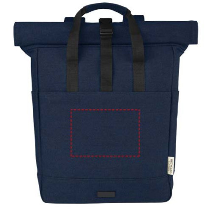 Zaino rolltop per portatile da 15" in canvas riciclato certificato GRS Joey - 15L