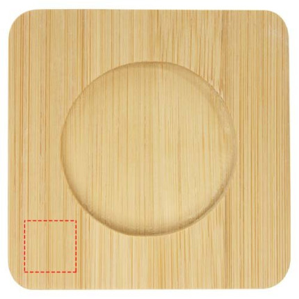 Set di 2 tazze in vetro a doppia parete da 100 ml con sottobicchiere in bambù Manti
