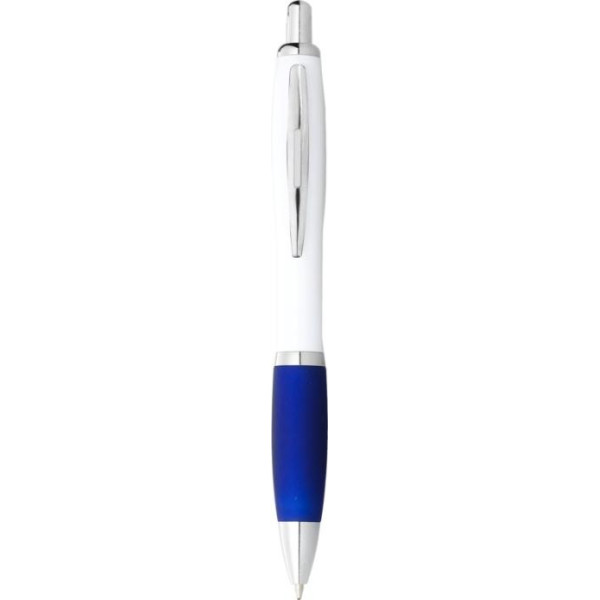 Penna a sfera con fusto bianco e impugnatura...