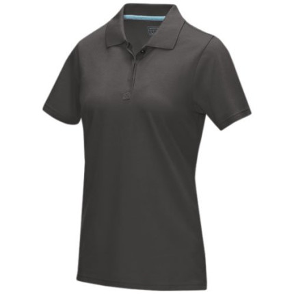 Polo Graphite a manica corta da donna in tessuto organico