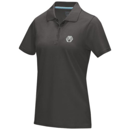 Polo Graphite a manica corta da donna in tessuto organico