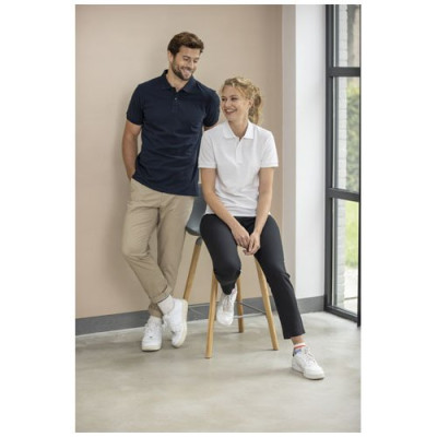 Polo unisex a maniche corte in tessuto riciclato Emerald...