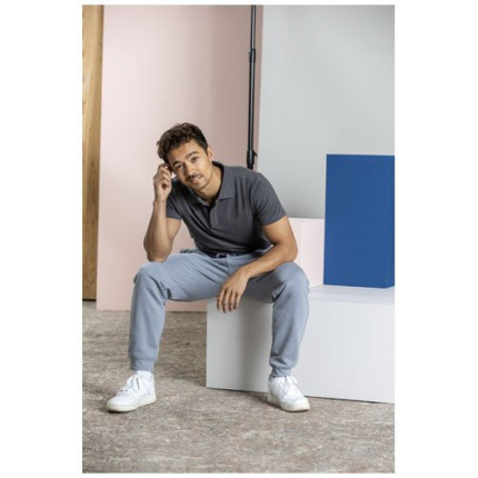 Polo Graphite a manica corta da uomo in tessuto organico