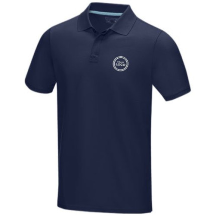 Polo Graphite a manica corta da uomo in tessuto organico