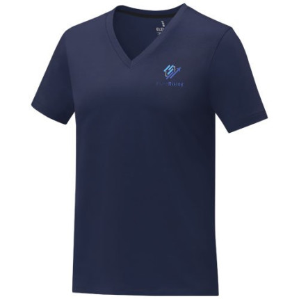 T-shirt Somoto da donna a manica corta con collo a V